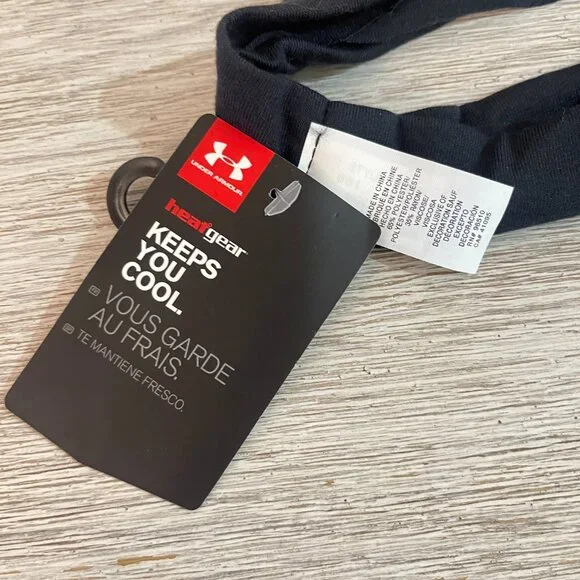 New Under Armour Headband Black Lightweight NWT - Picture 4 of 5